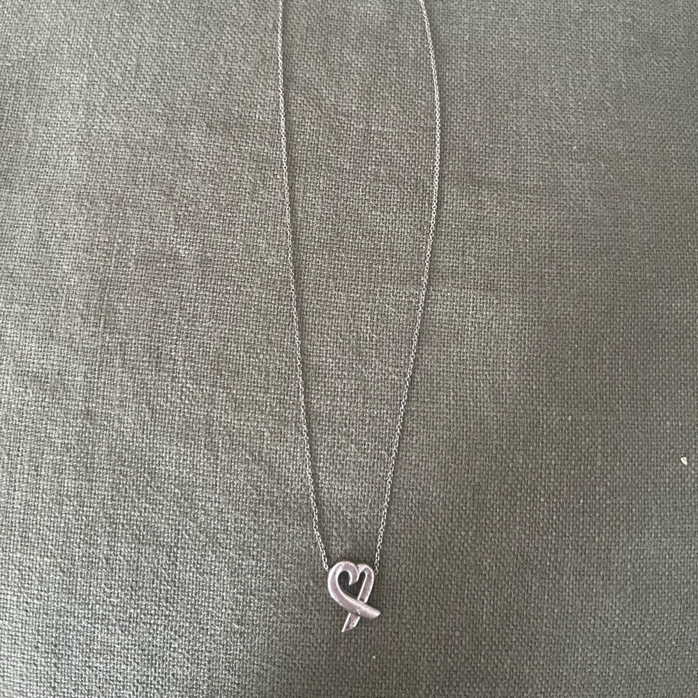 Tiffany & Co. Loving Heart Pendant Necklace in Silver